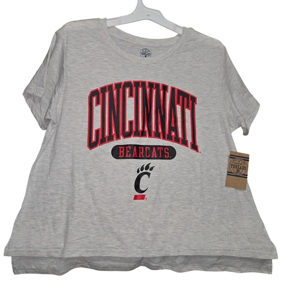 Rivalry Threads Tops - Rivalry Threads Cincinnati Bearcats NCAA Graphic‎ T-Shirt Gray XL 16/18